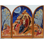 Kerstdrieluik rondom geschilderd